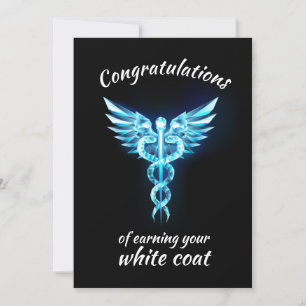 White Coat Zeremonie Kristall Medical Einladung