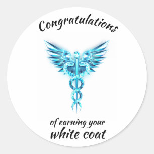 White Coat Zeremonie Kristall Medical Runder Aufkleber