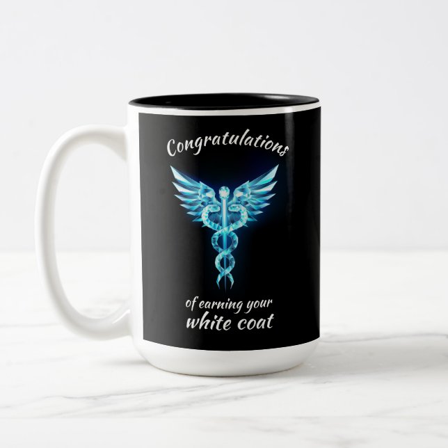 White Coat Zeremonie Kristall Medical Zweifarbige Tasse (Links)