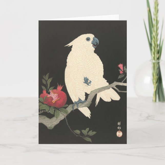 White Cockatoo - Japanische Grußkarte für schöne K Karte (Vorderseite)