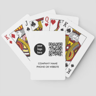 White Company Geschäftslogo QR-Code Website Text Spielkarten