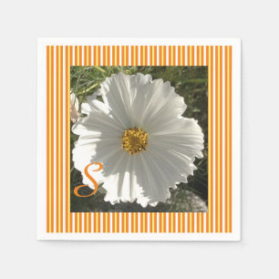 White Cosmos-Blume Serviette