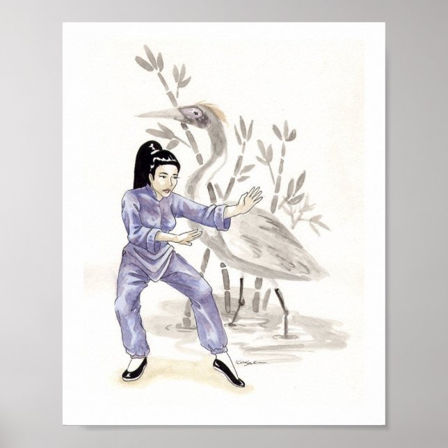White Crane Kung Fu Poster (Vorne)