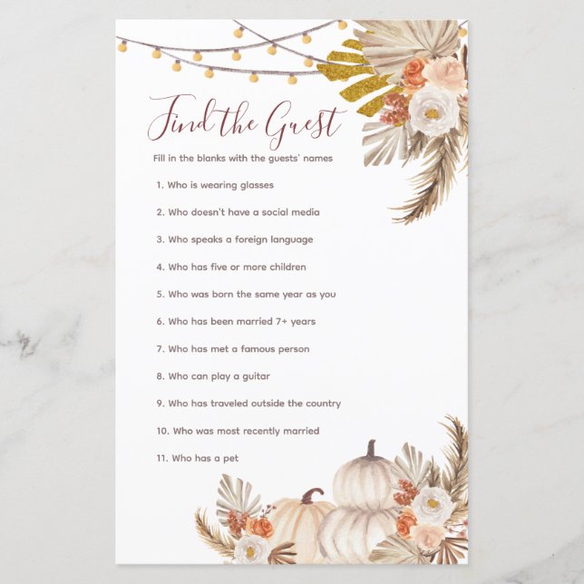 White Cream Pumpkin Rustic Finden Sie das Gast-Spi (Vorderseite)