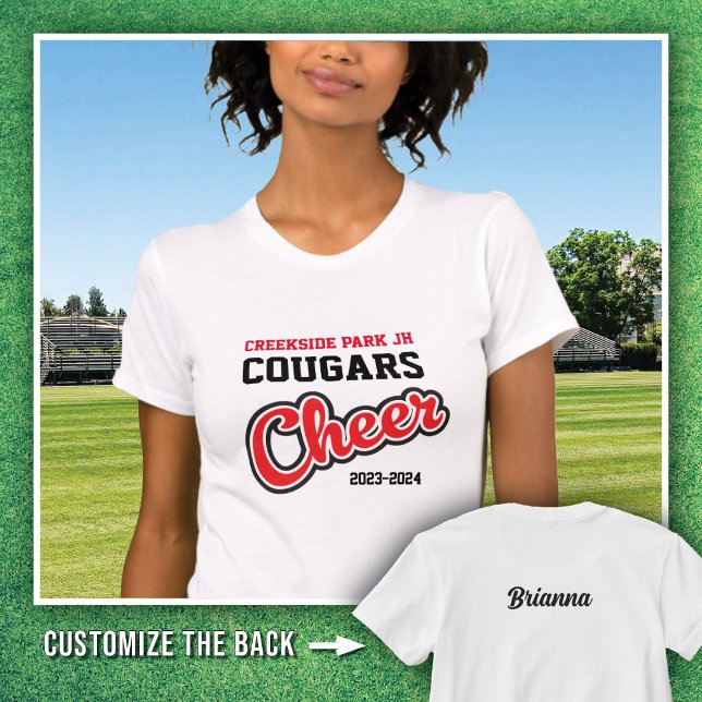 White Creekside Park Cougars Cheer 2023-2024 T-Shirt (Von Creator hochgeladen)