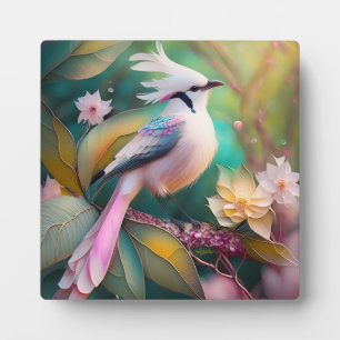 White Creush Blush Schwanz Jay Fantasy Bird Fotoplatte