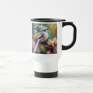 White Creush Blush Schwanz Jay Fantasy Bird Reisebecher