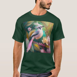 White Creush Blush Schwanz Jay Fantasy Bird T-Shirt