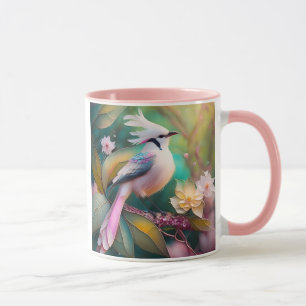 White Creush Blush Schwanz Jay Fantasy Bird Tasse