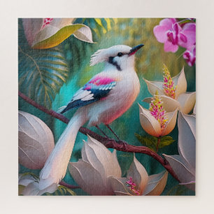White Creush Chested Fantasy Bird Puzzle