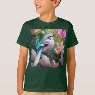 White Creush Chested Fantasy Bird T-Shirt