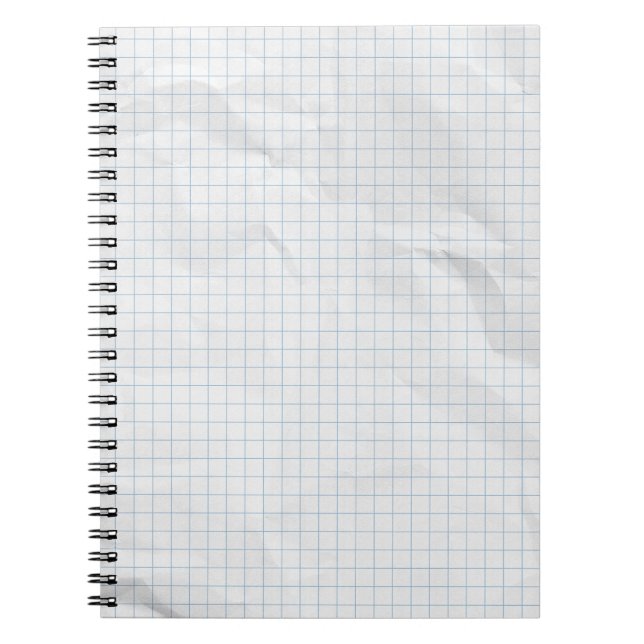 White Crumpled Paper Blue Lines Notizblock (Vorderseite)