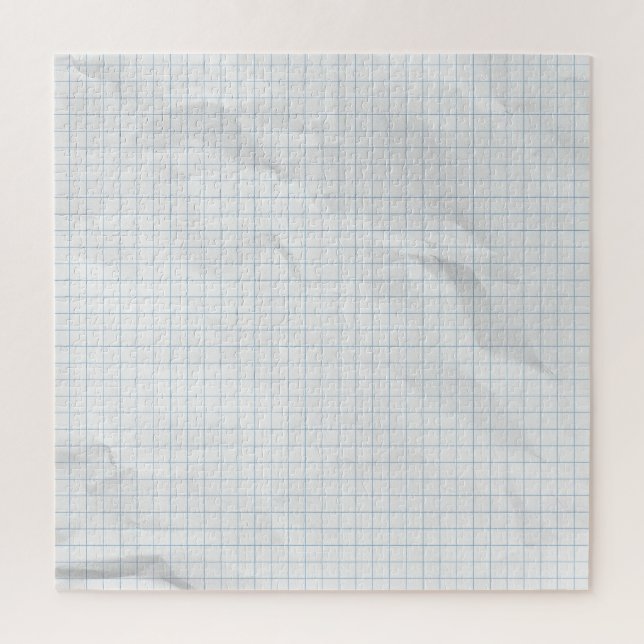 White Crumpled Paper Blue Lines Puzzle (Vertikal)