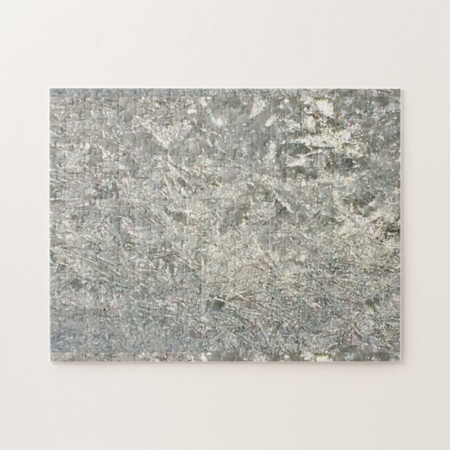 White Crystal Snow Puzzle VIEL GLÜCK! (Horizontal)