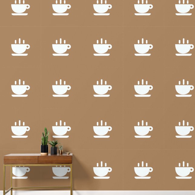 White Cup of Java lt Brown Kitchen Tapete (Korridor)