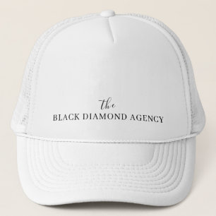 White Custom Company Hat Logo für Markenwerbung Truckerkappe