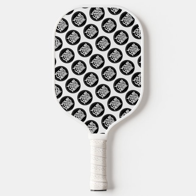 White Custom Logo business pattern Pickleball Schläger (Vorderseite)