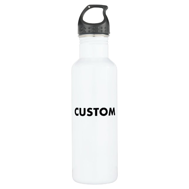 WHITE Custom Stainless Steel Water Bottle Blank Edelstahlflasche (Vorderseite)