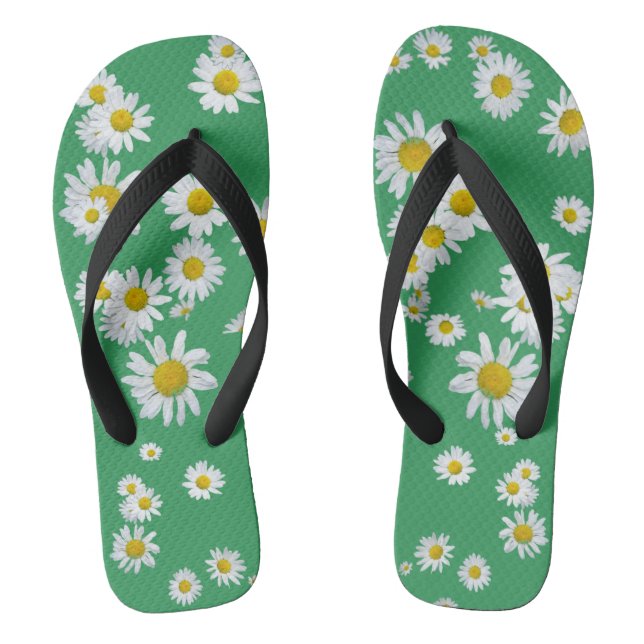 White Daisies Cust. Farberwachsener Flip Flops (Fußbett)