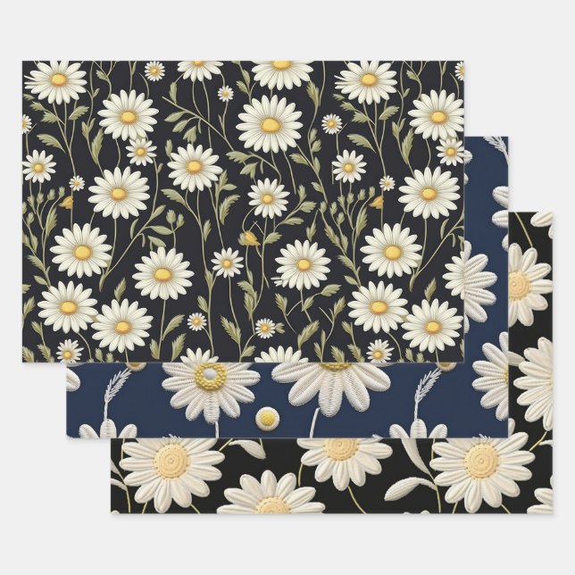 White Daisies Geschenkpapier Set (Set)