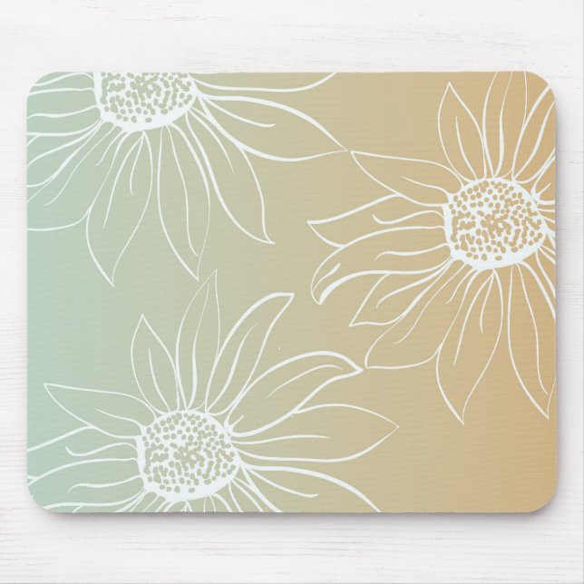 White Daisies Mousepad (Vorne)