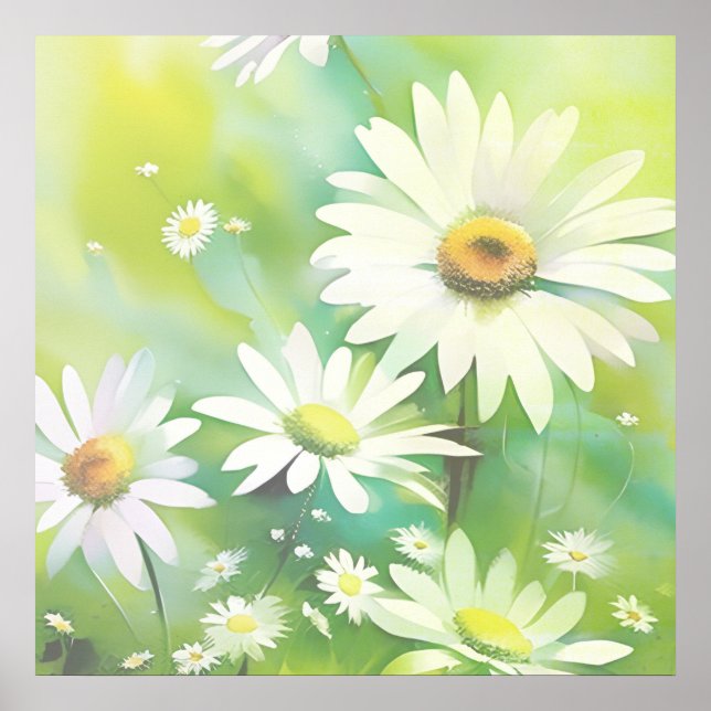 White Daisies Poster (Vorne)