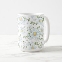 White Daisies Tasse Large 15 oz.