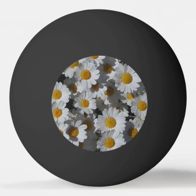 White Daisies Tischtennisball (Vorderseite)