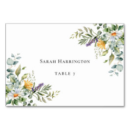 White Daisies Wedding Platzkarte Tischnummer