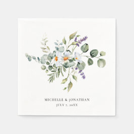 White Daisies Wedding Serviette