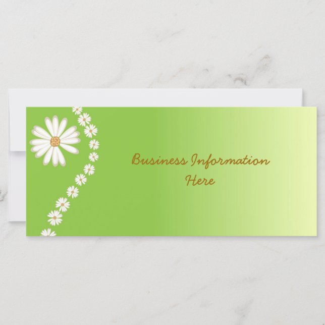 White Daisies zum Green 2012 Calendar Lesezeichen (Vorderseite)