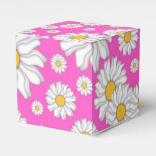 White Daisis on Hot Pink Gevor Box Geschenkschachtel