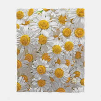 White Daisis: Schöner Blumenhintergrund Fleecedecke
