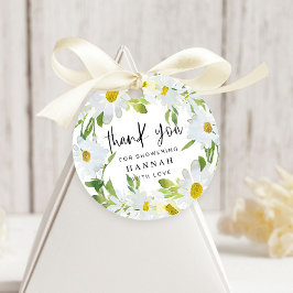 White Daisy Baby Shower Danke, dass Sie Geschenkma Geschenkanhänger