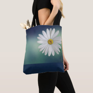 White Daisy Blue/Aquamarin Hintergrund