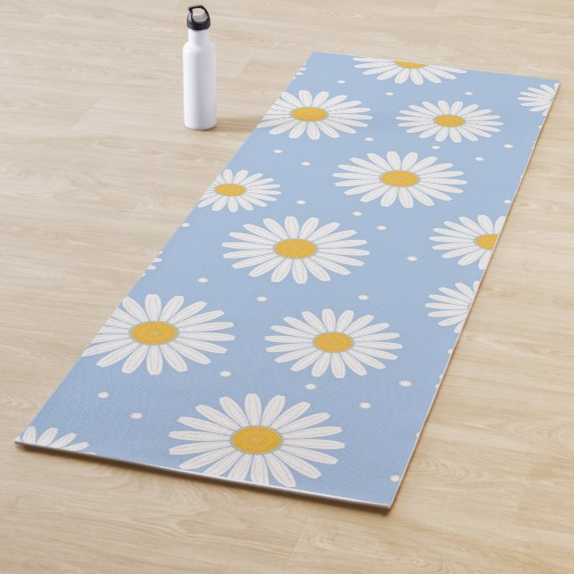 White Daisy Blue Yoga Mat! Yogamatte (Beispiel)