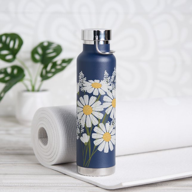 White Daisy Blume Bouquet Trinkflasche (Yoga)