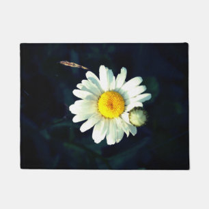 White Daisy Blume Foto Door Mat Fußmatte