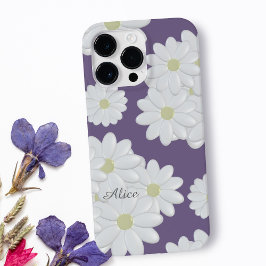 White Daisy Blume Lila Name Niedlich Girl Floral Case-Mate iPhone Hülle
