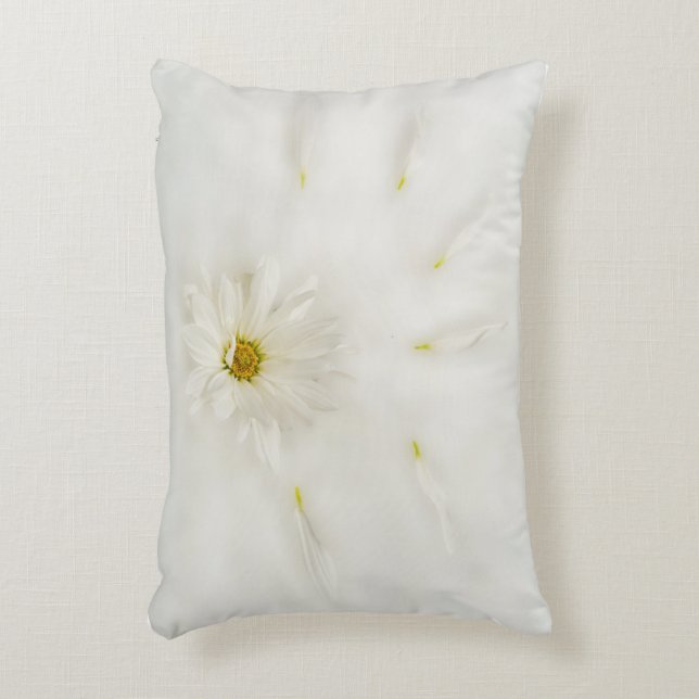 White Daisy Blume Lumbar Kissen (Vorderseite(Vertikal))