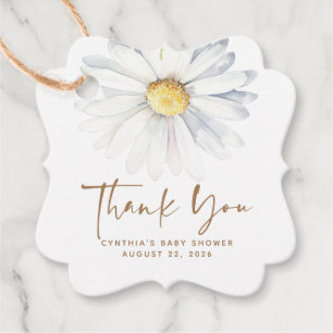 White Daisy Blume Niedlich Elegant Boho Vielen Dan Geschenkanhänger
