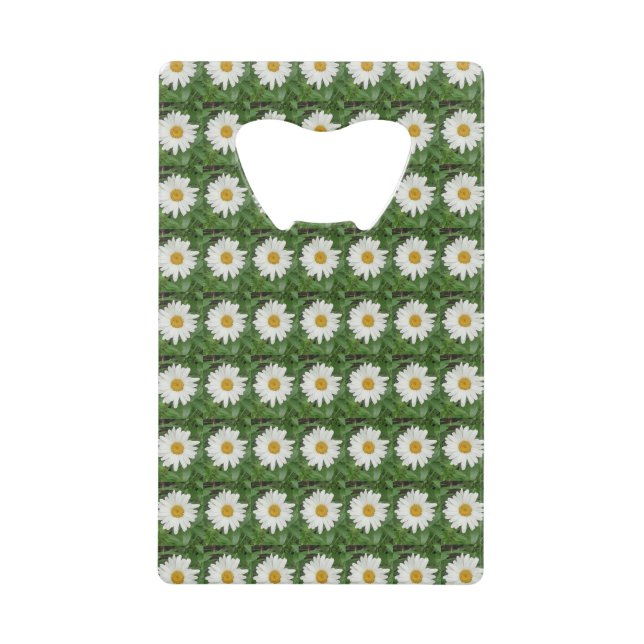 White Daisy Bottle Opener Geldbeutel Flaschenöffner (Vorderseite)