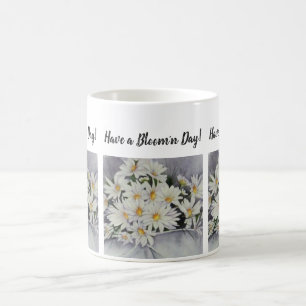 White Daisy Bouquet Blume Kaffeetasse