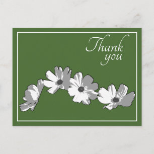 White Daisy Chain Green Hintergrund Vielen Dank Postkarte