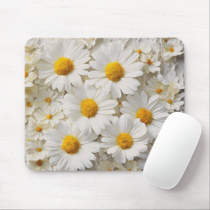 White Daisy Collection Mousepad