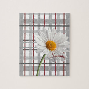 White Daisy Dekorative Jigsaw Puzzle