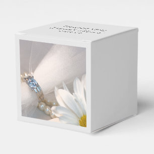 White Daisy Elegance Wedding Geschenkschachtel