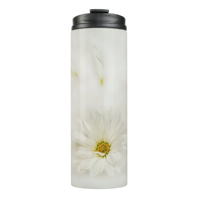 White Daisy Flower  Thermosbecher (Vorderseite)
