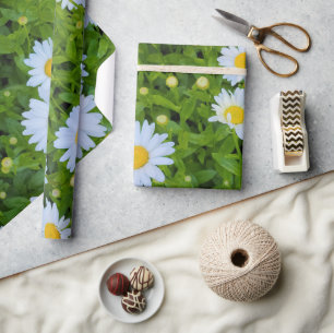 White Daisy Garden Geschenkpapier