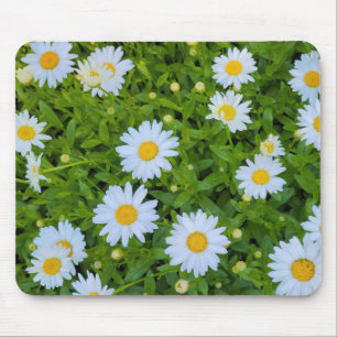 White Daisy Garden Mousepad
